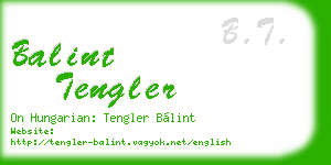 balint tengler business card